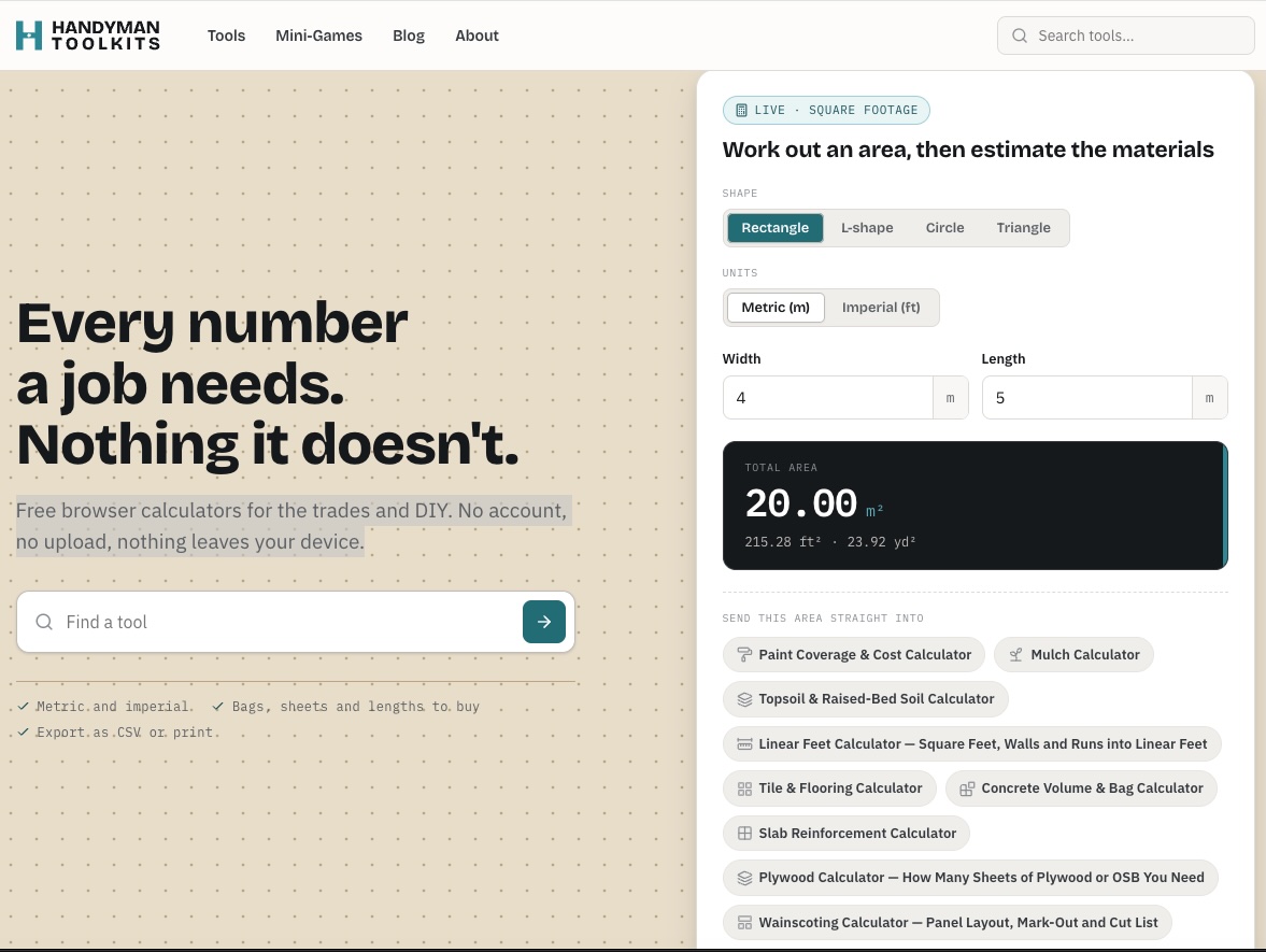 HandymanToolkits screenshot