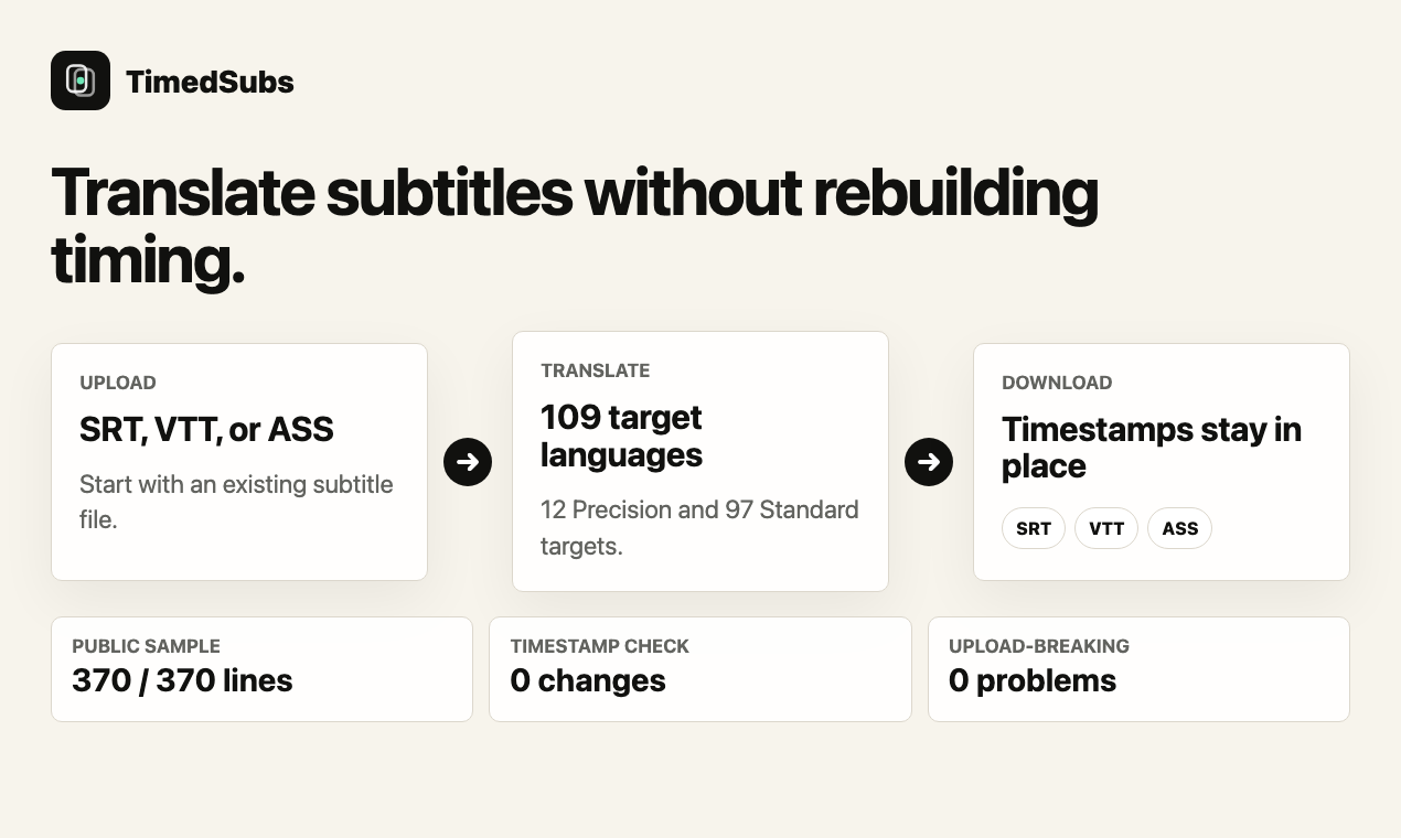 TimedSubs screenshot