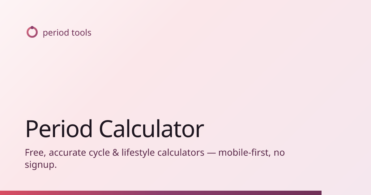 Period Tools screenshot