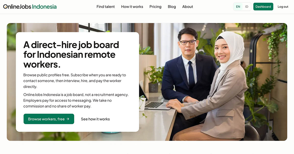 OnlineJobs Indonesia screenshot