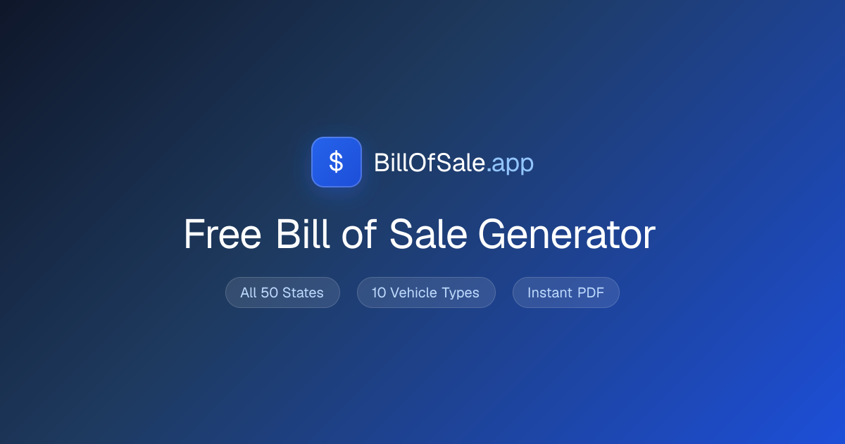 BillOfSale.app screenshot