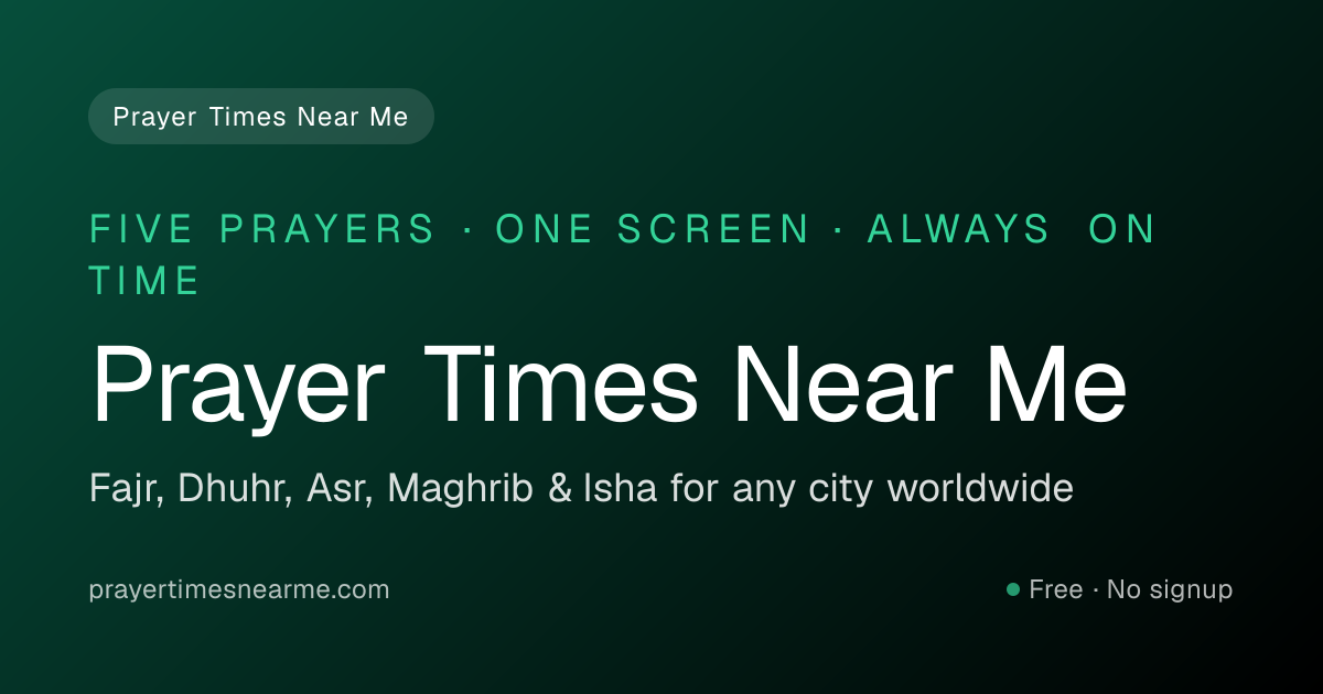 Prayer Times Near Me screenshot