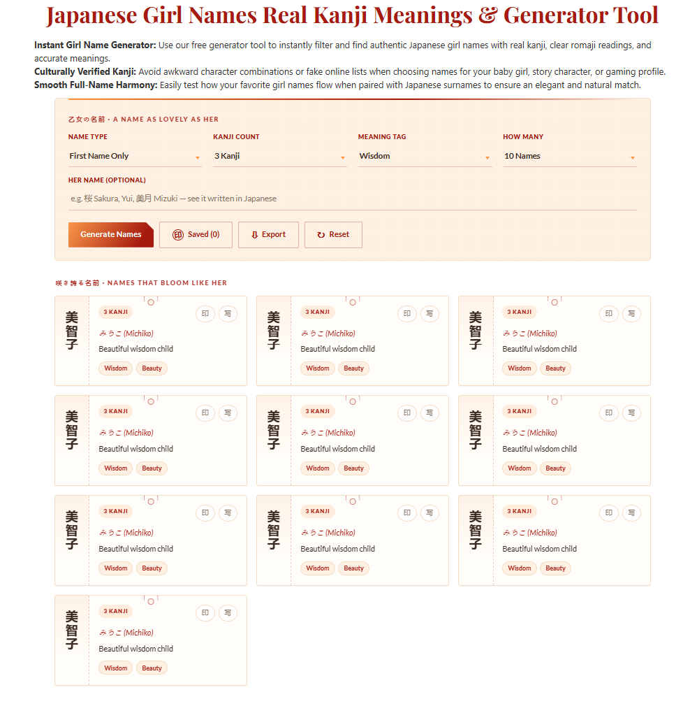 Japan Generator Name screenshot