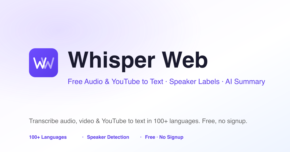 Whisper Web screenshot