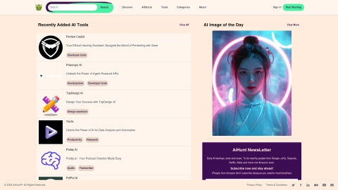 AIHunt.com screenshot