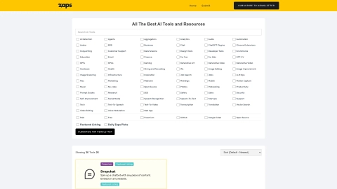 DailyZaps.com screenshot