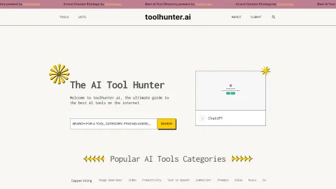 toolhunter.ai screenshot