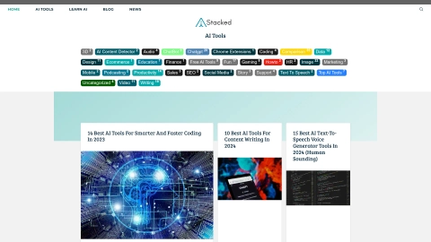 AIStacked.com screenshot