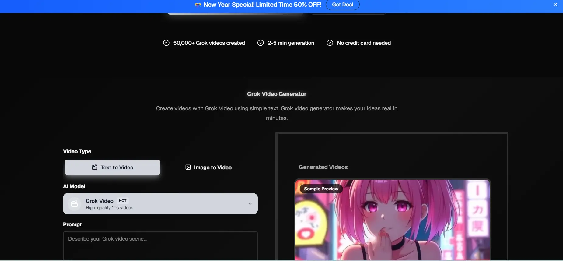 grokvideo.pro screenshot