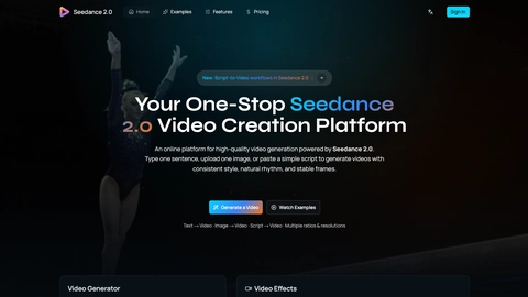 seedance2video.io screenshot
