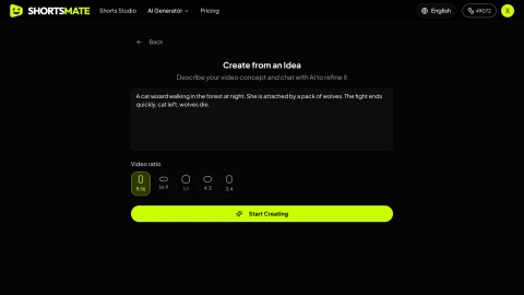 shortsmate.ai screenshot