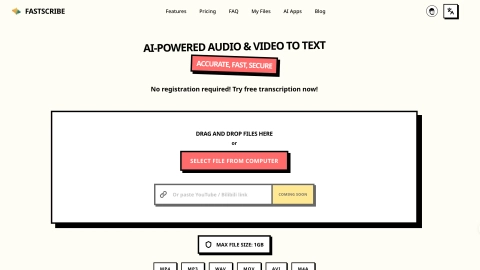 fastscribe.org screenshot