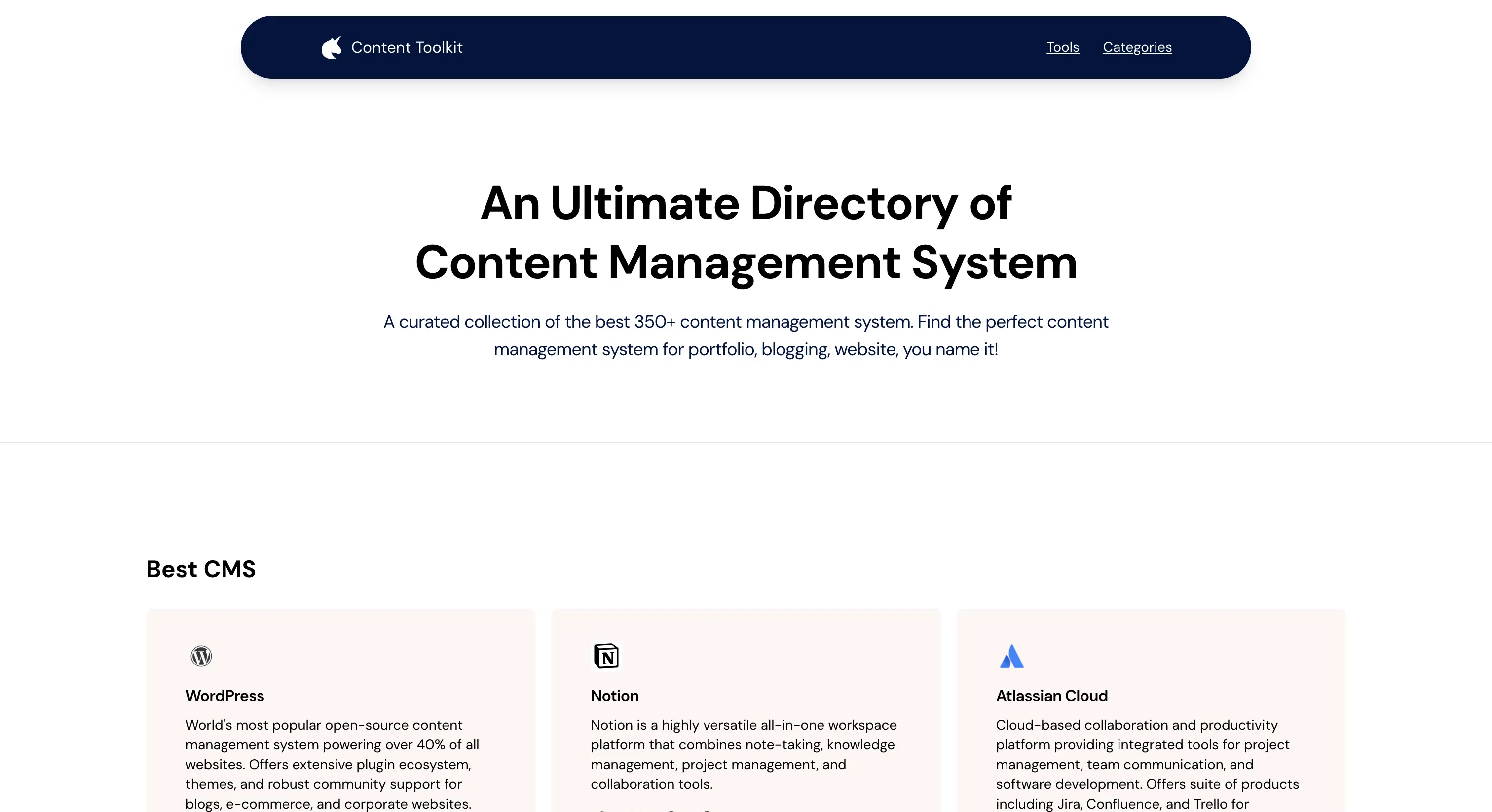 Contenttoolkit.co screenshot