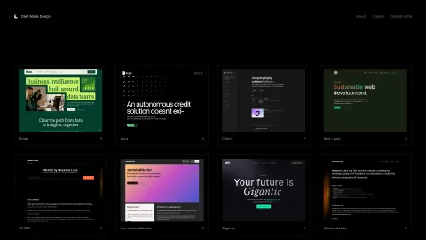 DarkModeDesign.com screenshot