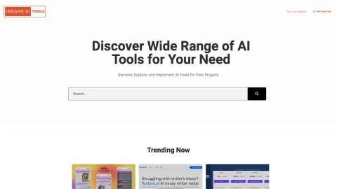 InsaneAI.tools screenshot