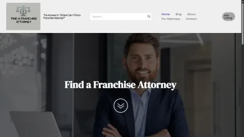 FindaFranchiseAttorney.com screenshot