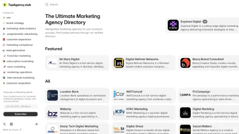 TopAgency.club screenshot