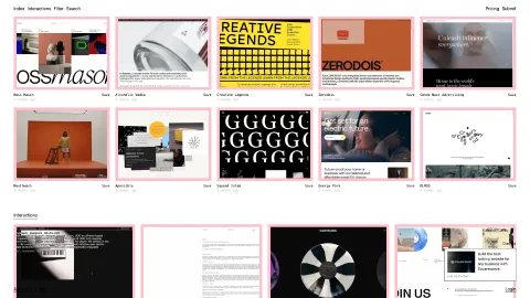 AdmireTheWeb.com screenshot