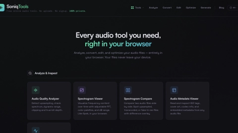 soniqtools.com screenshot