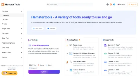 hamstertools.org screenshot