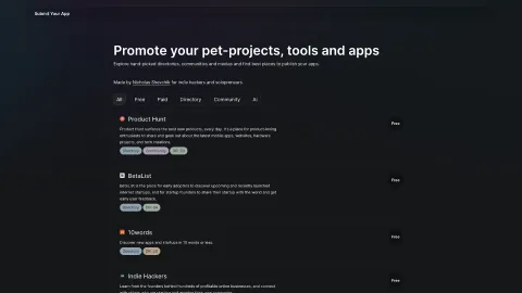 Submityour.app screenshot