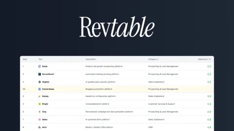 Revtable.com screenshot