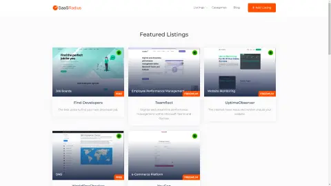 SaaSRadius.com screenshot