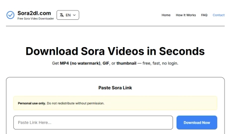 sora2dl.com screenshot
