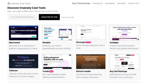 InsanelyCoolTools.com screenshot