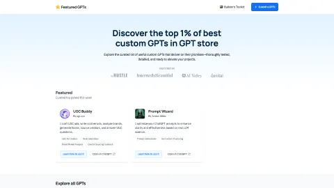 FeaturedGPTs.com screenshot