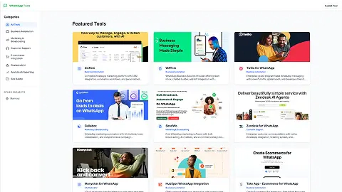 whatsapptools.com screenshot