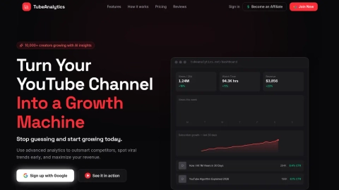tubeanalytics.net screenshot